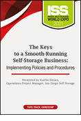 DVD - The Keys to a Smooth-Running Self-Storage Business: Implementing Policies and Procedures