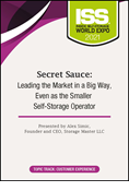 DVD - Secret Sauce: Leading the Market in a Big Way, Even as the Smaller Self-Storage Operator