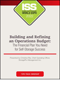 Video Pre-Order - Building and Refining an Operations Budget: The Financial Plan You Need for Self-Storage Success